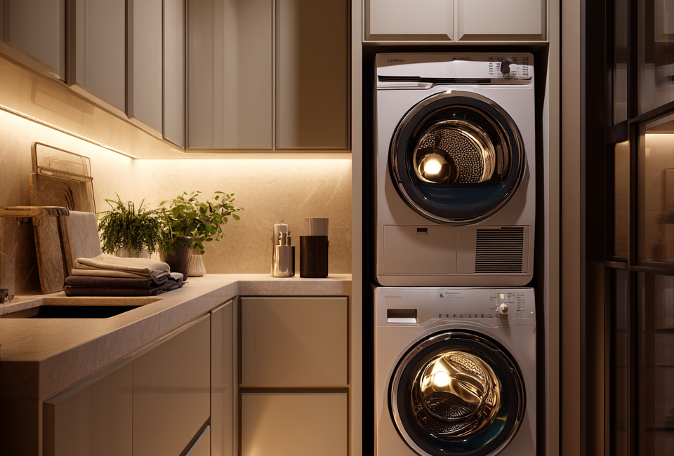 Modern laundry room design ideas by ZZI Interiors Dubai
