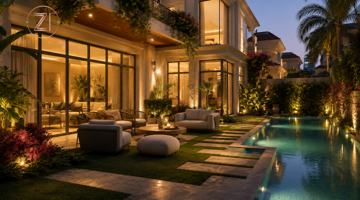 Smart lighting design transforming ambience in a modern Dubai home