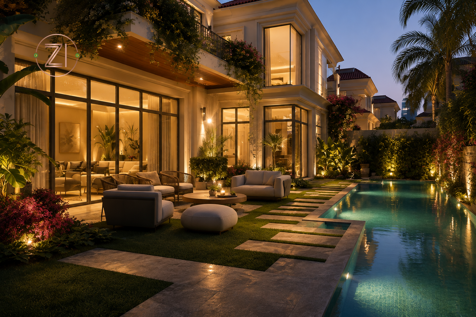 Smart lighting design transforming ambience in a modern Dubai home