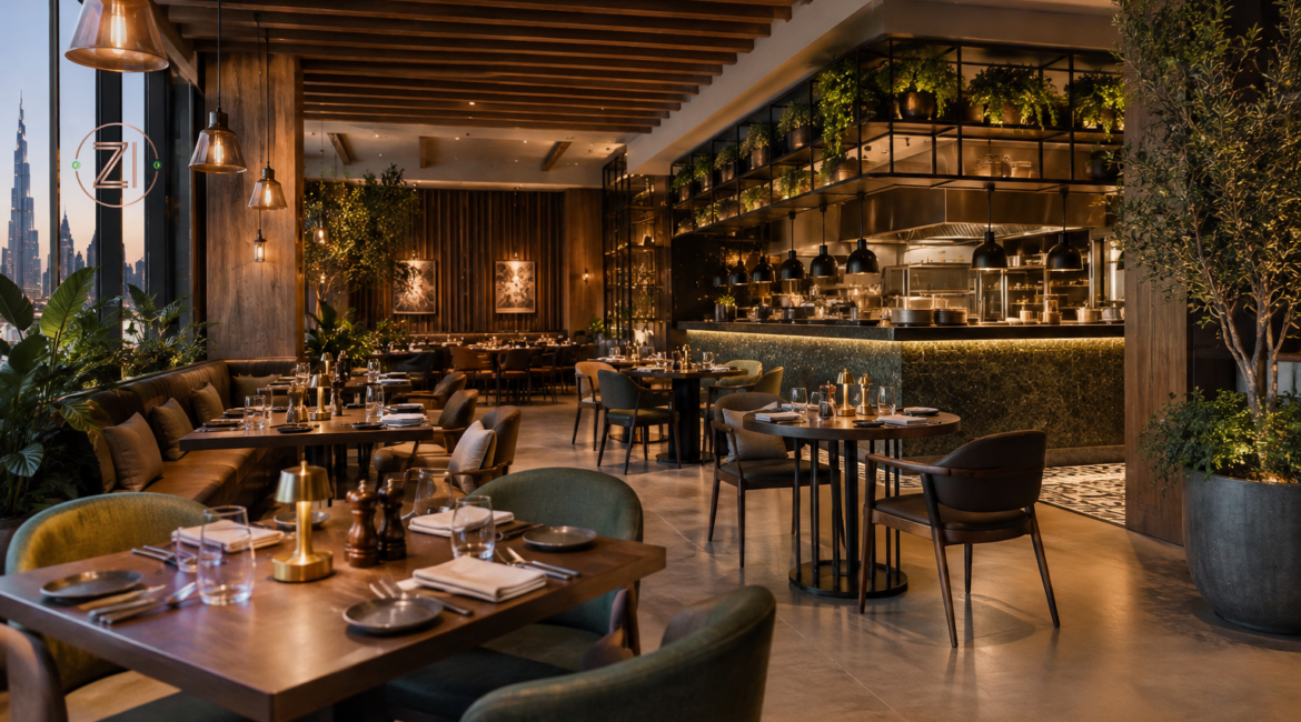 Restaurant fit-out Dubai project by ZZI Interiors
